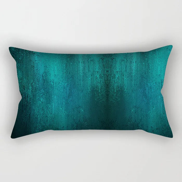 Coussin Malin 19 / 30X50CM-pillow cover 2023 New Teal Blue Geometric Lumbar Pillows Case 30X50CM Nordic Blue Cushion Pillow for Couch Sofa Throw Pillows Case Decor Home