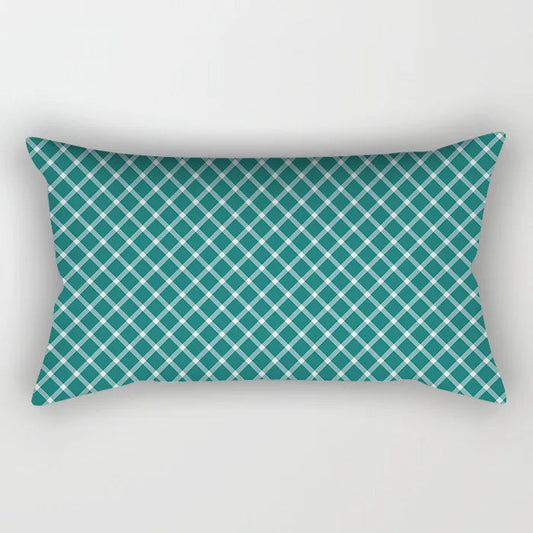 Coussin Malin 1 / 30X50CM-pillow cover 2023 New Teal Blue Geometric Lumbar Pillows Case 30X50CM Nordic Blue Cushion Pillow for Couch Sofa Throw Pillows Case Decor Home
