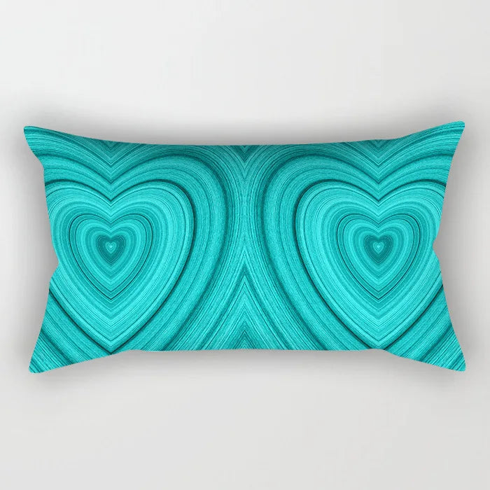 Coussin Malin 17 / 30X50CM-pillow cover 2023 New Teal Blue Geometric Lumbar Pillows Case 30X50CM Nordic Blue Cushion Pillow for Couch Sofa Throw Pillows Case Decor Home