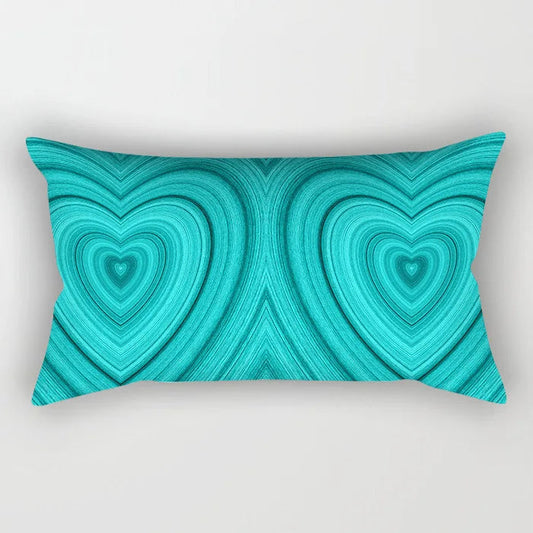 Coussin Malin 17 / 30X50CM-pillow cover 2023 New Teal Blue Geometric Lumbar Pillows Case 30X50CM Nordic Blue Cushion Pillow for Couch Sofa Throw Pillows Case Decor Home
