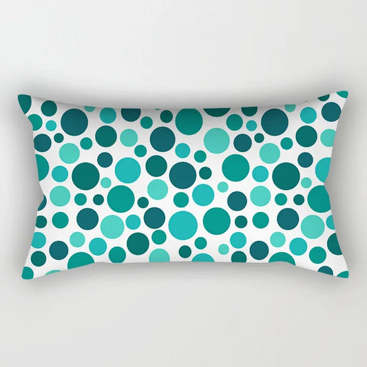 Coussin Malin 12 / 30X50CM-pillow cover 2023 New Teal Blue Geometric Lumbar Pillows Case 30X50CM Nordic Blue Cushion Pillow for Couch Sofa Throw Pillows Case Decor Home
