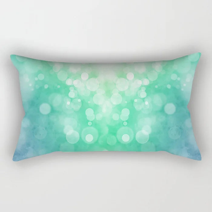 Coussin Malin 22 / 30X50CM-pillow cover 2023 New Teal Blue Geometric Lumbar Pillows Case 30X50CM Nordic Blue Cushion Pillow for Couch Sofa Throw Pillows Case Decor Home