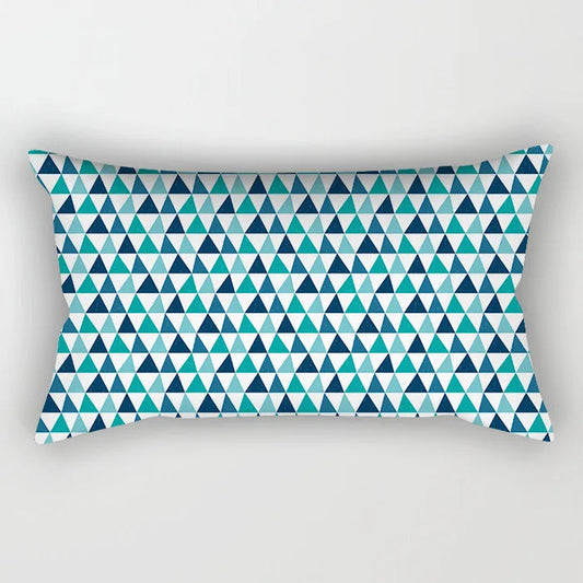 Coussin Malin 31 / 30X50CM-pillow cover 2023 New Teal Blue Geometric Lumbar Pillows Case 30X50CM Nordic Blue Cushion Pillow for Couch Sofa Throw Pillows Case Decor Home