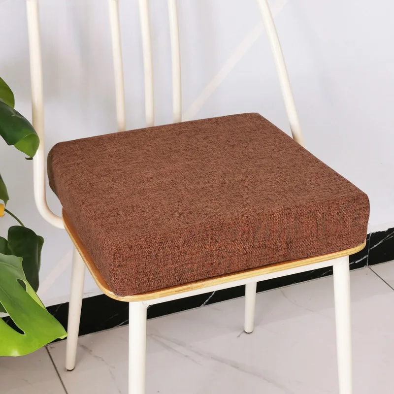 Coussin pour chaise déhoussable carré | Marron Coussin Malin