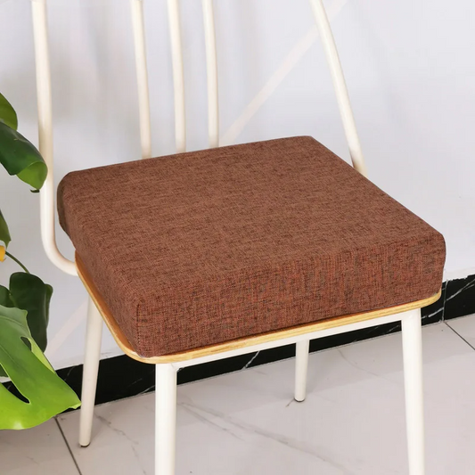 Coussin pour chaise déhoussable carré | Marron Coussin Malin