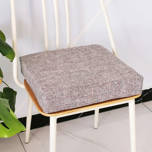 Coussin pour chaise déhoussable carré | Gris clair Coussin Malin