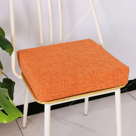 Coussin pour chaise déhoussable carré | Orange Coussin Malin