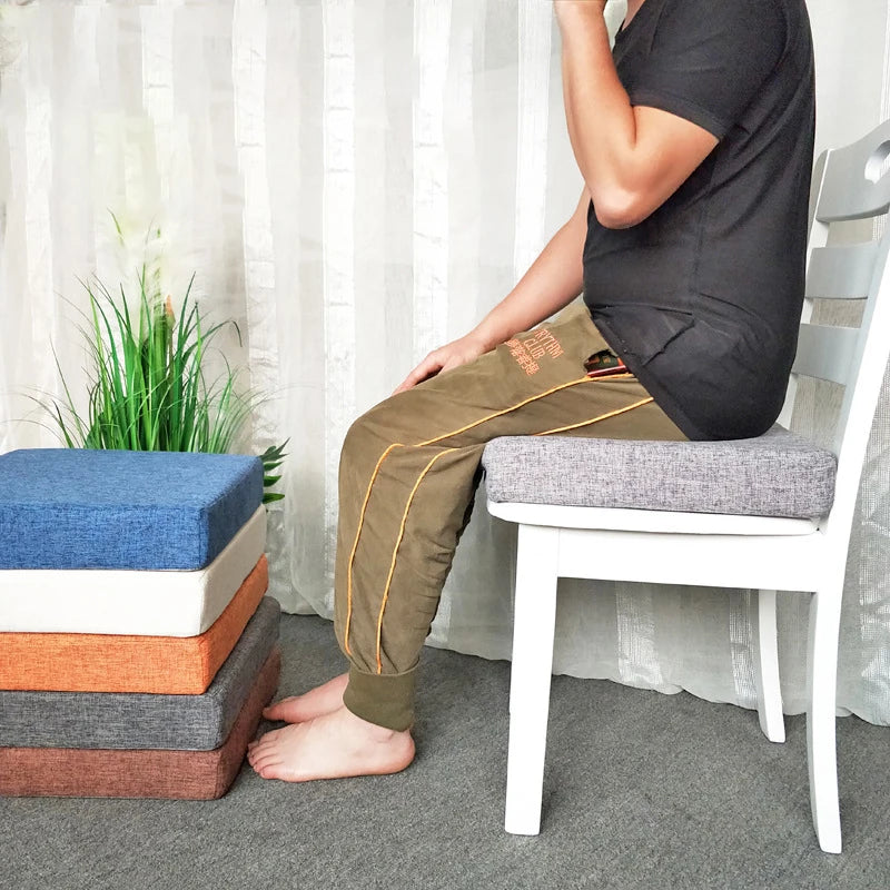 Coussin pour chaise déhoussable carré | Marron Coussin Malin