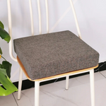 Coussin pour chaise déhoussable carré | Gris foncé - Vignette | Coussin Malin