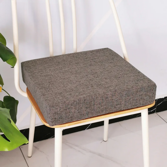 Coussin pour chaise déhoussable carré | Gris foncé Coussin Malin
