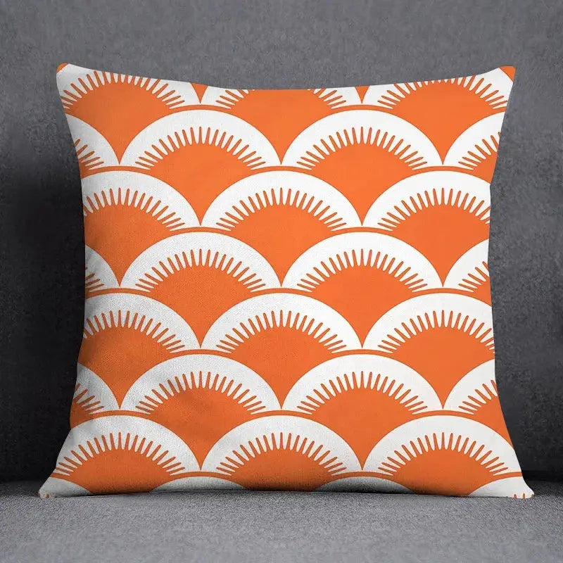 Coussin Malin 40x40cm Housse de coussin canapé décoratif | Coquillage orange