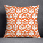 Housse de coussin canapé décoratif | Fleur orange - Vignette | Coussin Malin