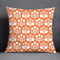 Coussin Malin 40x40cm Housse de coussin canapé décoratif | Fleur orange