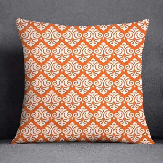 Coussin Malin 40x40cm Housse de coussin canapé décoratif | Motifs orange