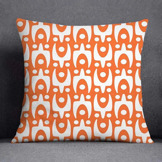 Coussin Malin 40x40cm Housse de coussin canapé décoratif | Motifs orange