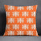 Coussin Malin 40x40cm Housse de coussin canapé décoratif | Squelette orange