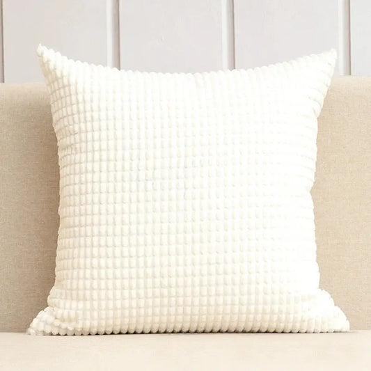 Coussin Malin Blanc / 30x50cm Housse de coussin canapé en peluche avec house | Couleurs claires