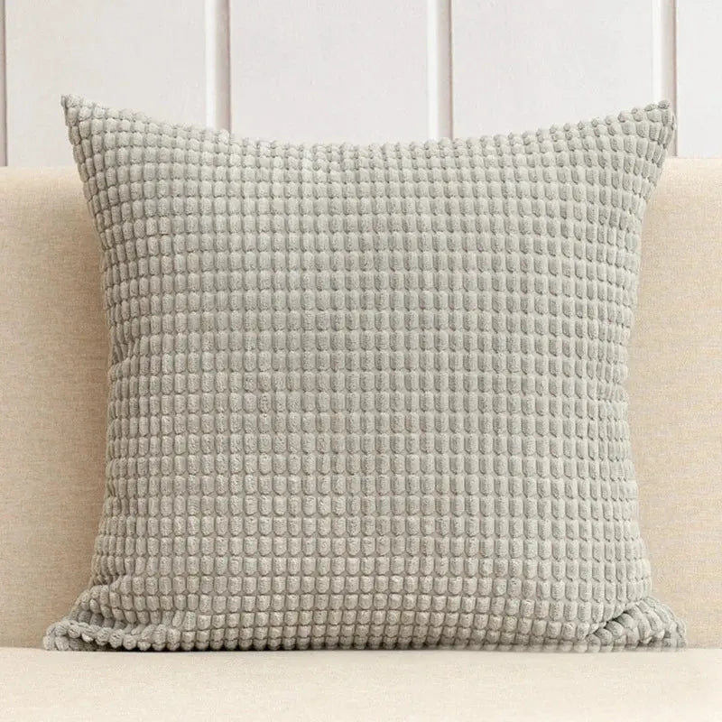 Coussin Malin Gris / 30x50cm Housse de coussin canapé en peluche avec house | Couleurs claires