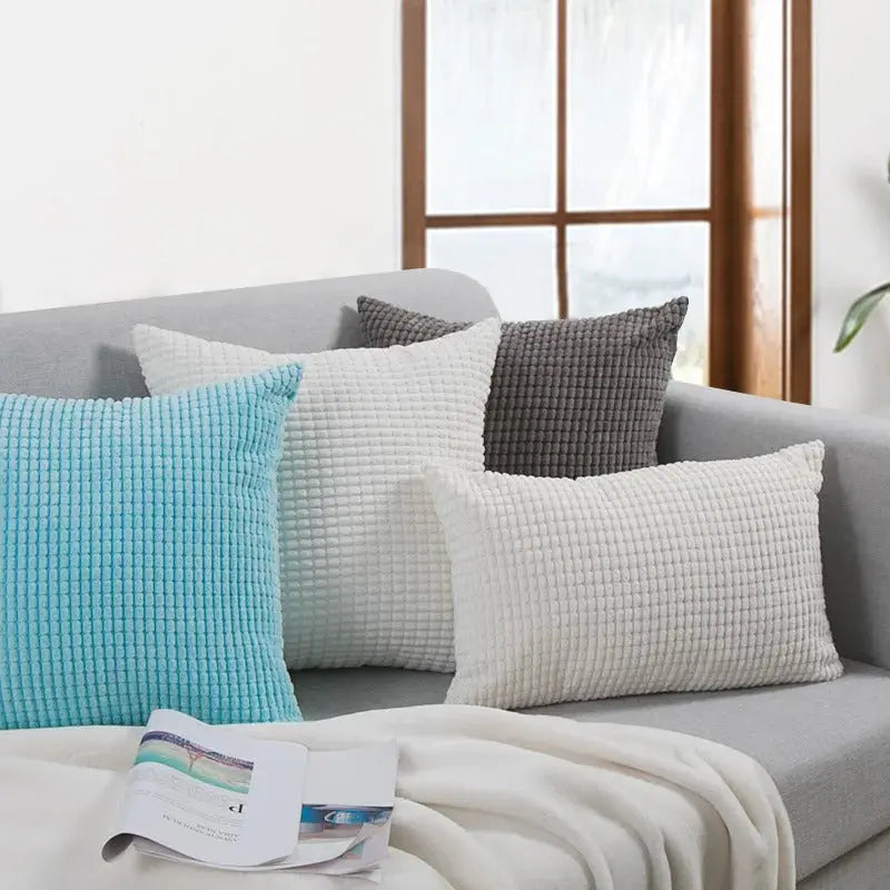 Coussin Malin Housse de coussin canapé en peluche avec house | Couleurs claires