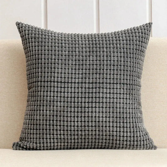 Coussin Malin Gris / 30x50cm Housse de coussin canapé en peluche avec house | Couleurs foncées