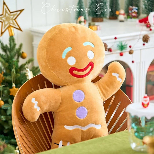 Gingerbread Man Plush Toys Biscuit Plushies Cookies Man Stuffed Doll Soft Sofa Cushion Dessert Pillow Christine Decor Xmas Gift Coussin Malin