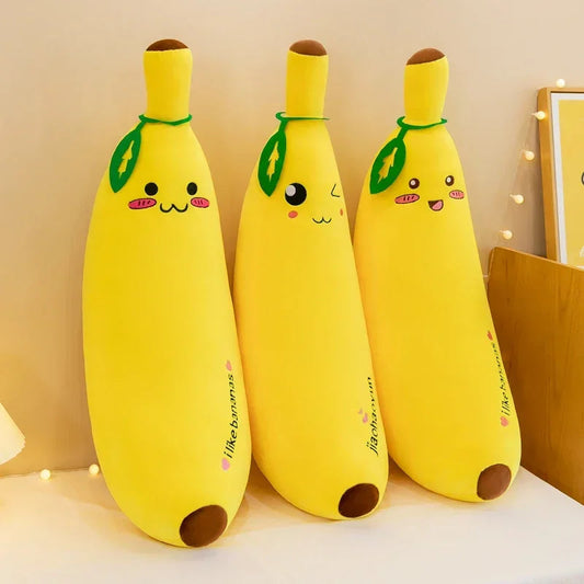 Banana Throw Pillow Long Pillow Cute Lazy Bed Leg Hug Doll Super Soft Girl Doll Plush Toy Coussin Malin