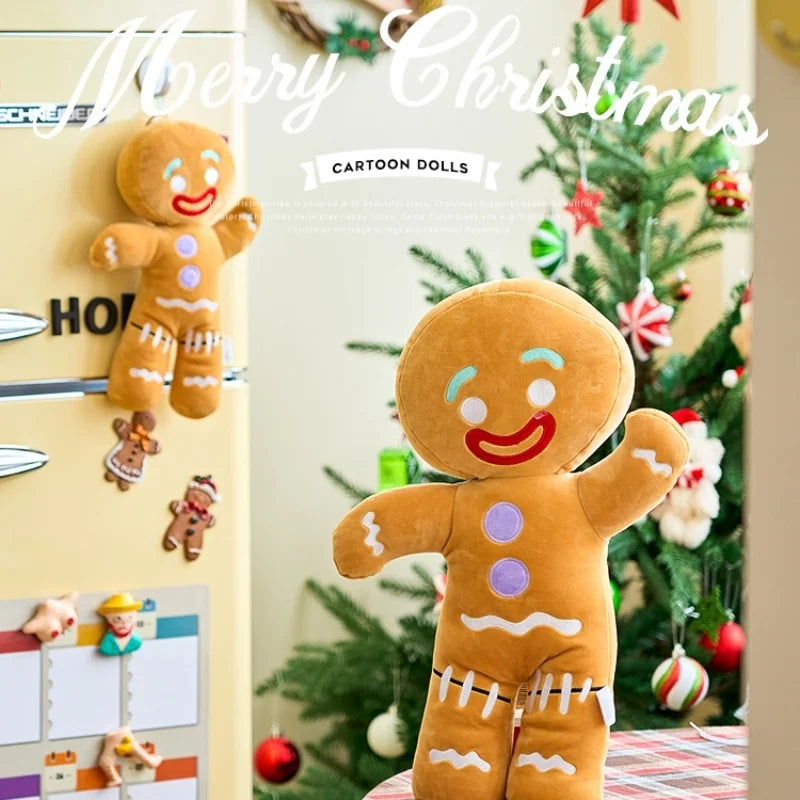 Gingerbread Man Plush Toys Biscuit Plushies Cookies Man Stuffed Doll Soft Sofa Cushion Dessert Pillow Christine Decor Xmas Gift Coussin Malin
