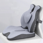 Coussin à mémoire de forme dorsal pour chaise | Dossier gris - Vignette | Coussin Malin