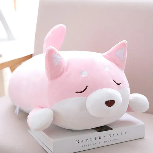Coussin Malin Coussin animaux 38cm Gros coussin original | Shiba rose triste