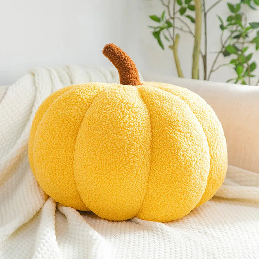 Coussin Malin Jaune / 20x20cm Coussin canapé décoratif | Citrouille