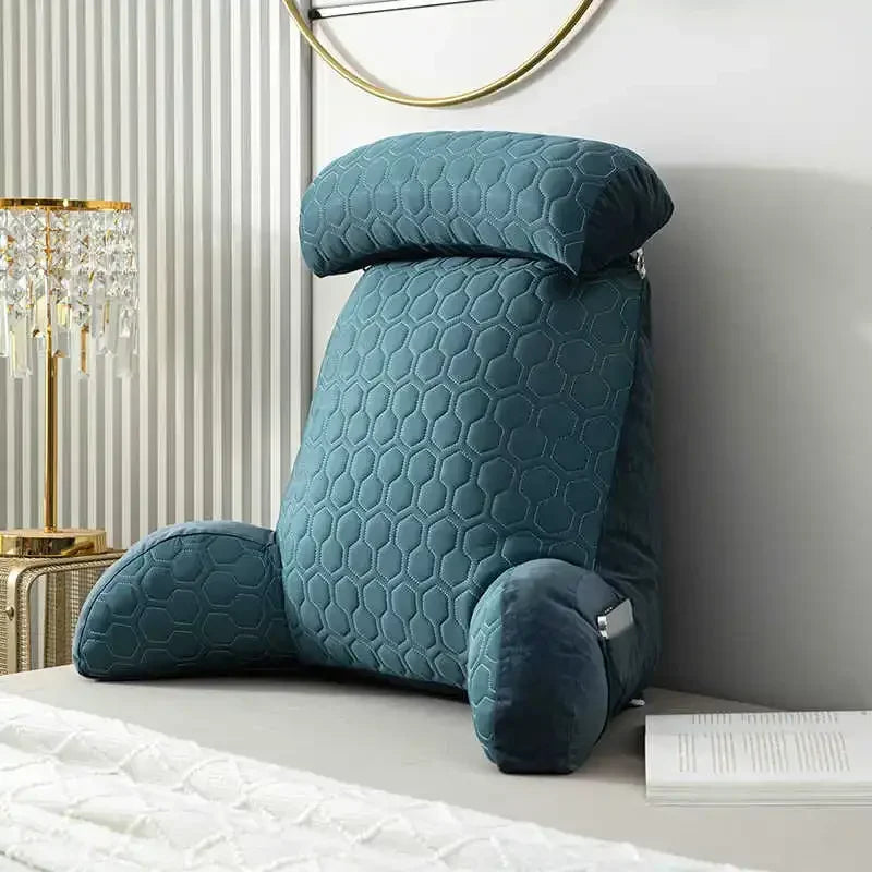 Coussin Malin Bleu Coussin de lecture de lit 75x58cm