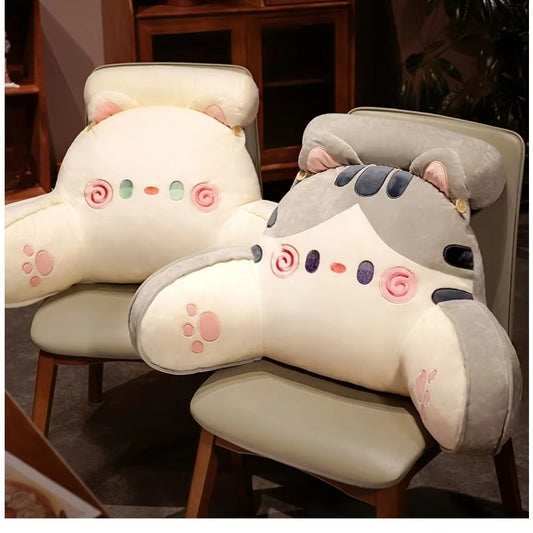 Coussin Malin Coussin de lecture de lit | Chat blanc