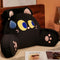 Coussin Malin 40cm Coussin de lecture de lit | Chat noir