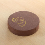 Coussin de méditation déhoussable rond à fleur | Marron - Vignette | Coussin Malin