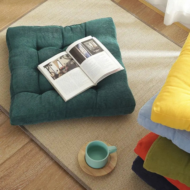 Coussin Malin Vert Coussin de sol carré 45x45cm