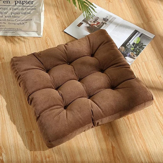 Coussin Malin Marron Coussin de sol carré 45x45cm