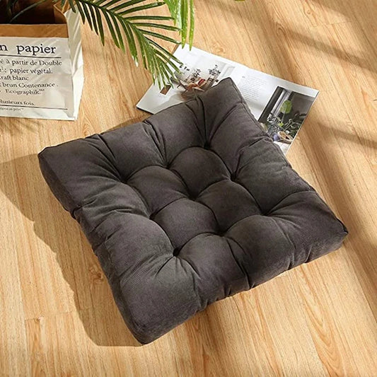 Coussin Malin Gris foncé Coussin de sol carré 45x45cm