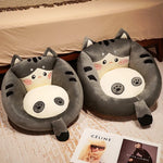 Coussin de sol pour enfant en peluche | Chat - Vignette | Coussin Malin