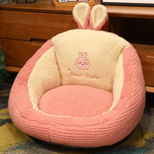 Coussin Malin Coussin de sol enfant 50x30cm Coussin de sol pour enfant en peluche | Lapin