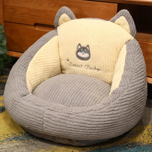 Coussin Malin Coussin de sol enfant 50x30cm Coussin de sol pour enfant en peluche | Loup