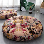 Coussin de sol rond à fleur 55x55cm - Vignette | Coussin Malin