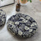 Coussin Malin Coussin de sol rond à fleur 55x55cm