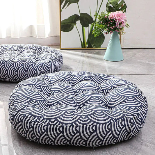 Coussin Malin Coussin de sol rond à motifs 55x55cm