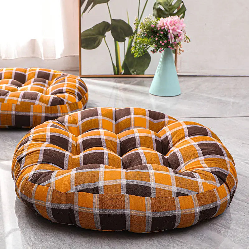 Coussin Malin Coussin de sol rond à motifs 55x55cm