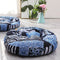 Coussin Malin Coussin de sol rond à motifs 55x55cm