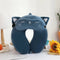 Coussin Malin Coussin de voyage Coussin de voyage avec masque de sommeil | Chat bleu