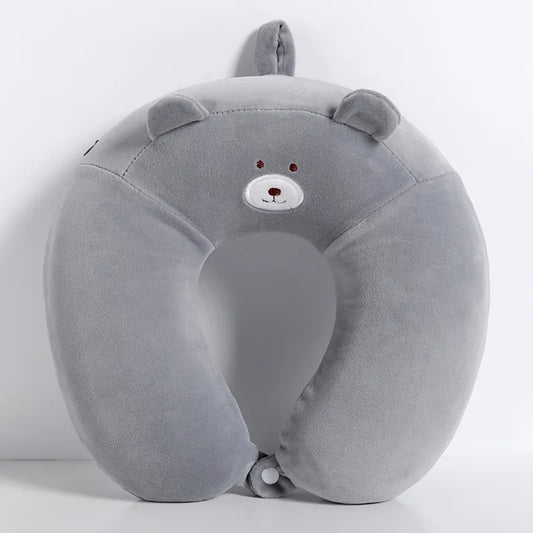 Coussin Malin Coussin de voyage Coussin de voyage original déhoussable | Ours gris