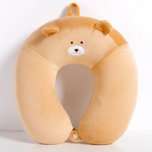 Coussin Malin Coussin de voyage Coussin de voyage original déhoussable | Ours orange