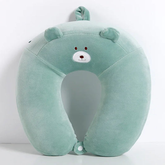 Coussin Malin Coussin de voyage Coussin de voyage original déhoussable | Ours vert