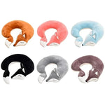 Coussin de voyage original | Renard rose - Vignette | Coussin Malin
